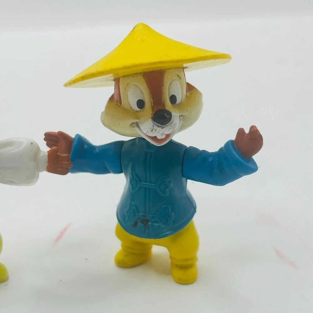 Disney Epcot Center Chip & Dale Chinese Costume Figures - Lot of 2